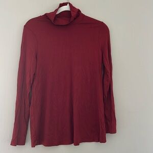 Asos Maternity Red Turtleneck Long Sleeve Top Size 8